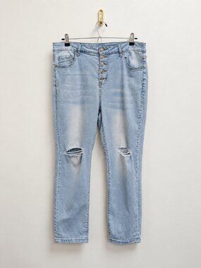Light Wash Button Up Jeans